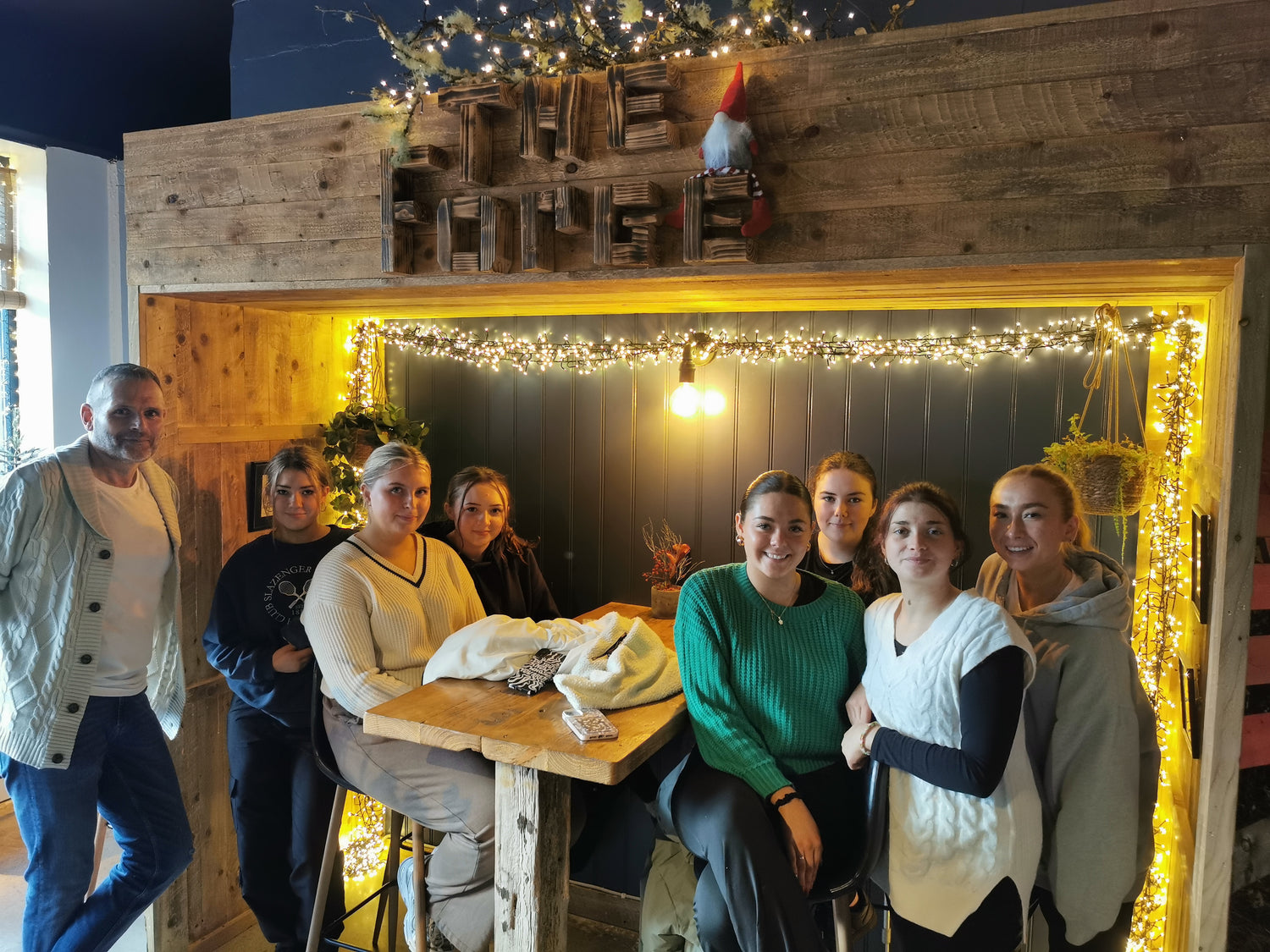The forge team in the store at Christmas